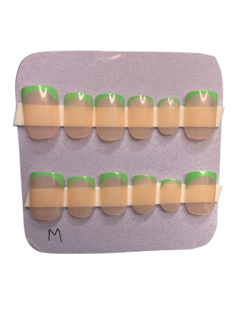 Green French Tip Press-On Nail Set (5 for $20 U pick)
